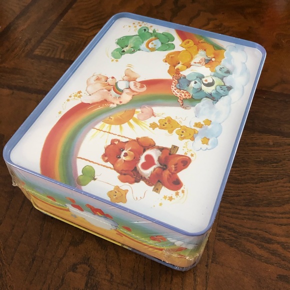 Care Bears tin box by rix painted inside rainbow sunshine sun - Picture 4 of 8